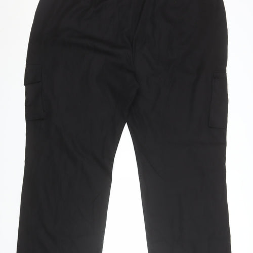 PrettyLittleThing Women Black Size 22 Cargo Trousers Polyester