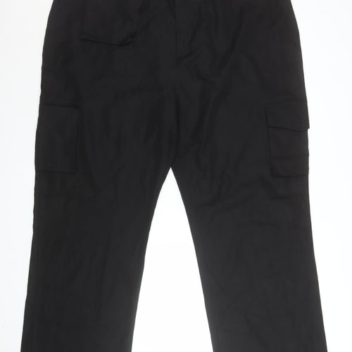 PrettyLittleThing Women Black Size 22 Cargo Trousers Polyester