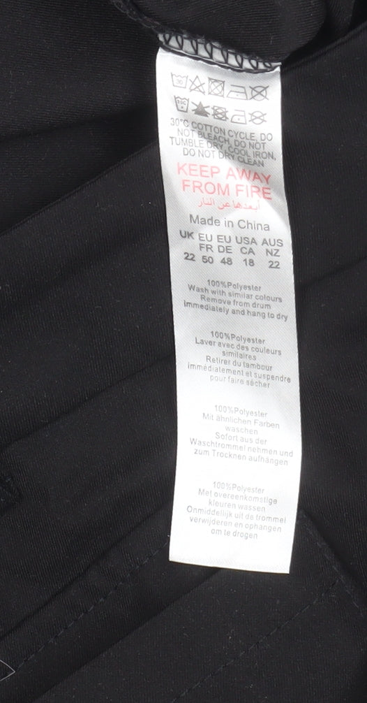 PrettyLittleThing Women Black Size 22 Cargo Trousers Polyester