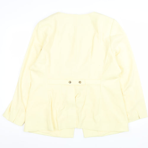 Marks and Spencer Womens Yellow Blazer Jacket Size 18 Regular Fit