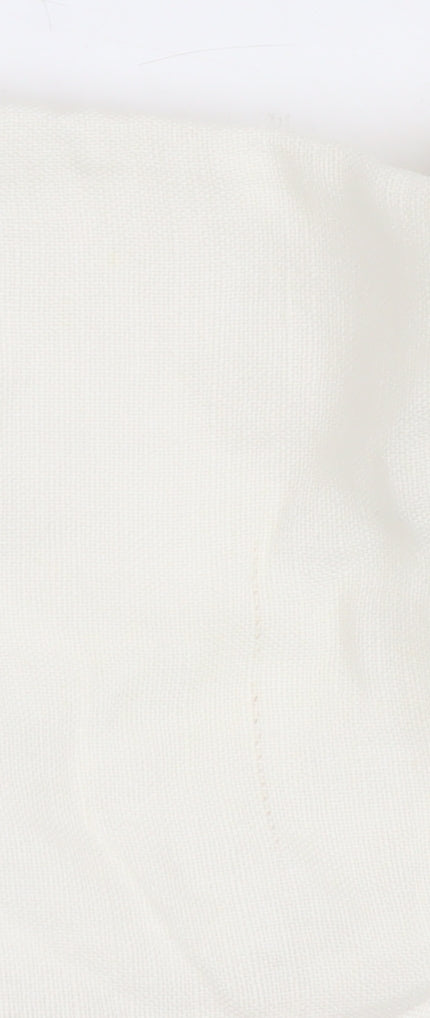 Wallis Ivory Linen Blend Women's Size 14 Single-Breasted Blazer