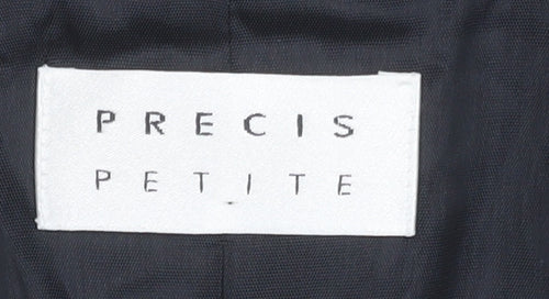 Precis Petite Women's Grey Wool Blend Single-Breasted Blazer Size 14