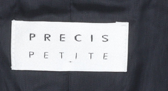 Precis Petite Women's Grey Wool Blend Single-Breasted Blazer Size 14