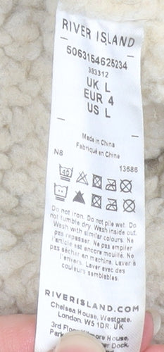 River Island Men's Brown Check Tweed Lined Jacket Size L