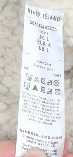 River Island Men's Brown Check Tweed Lined Jacket Size L