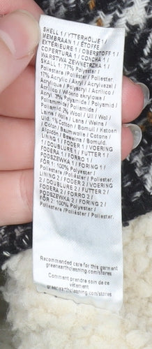 River Island Men's Brown Check Tweed Lined Jacket Size L