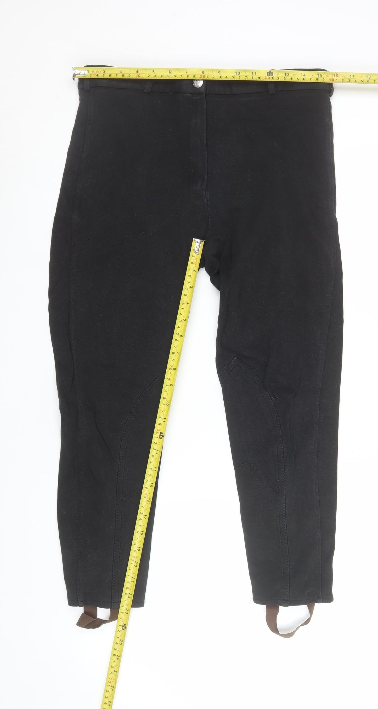 Bridleway Women's Black Equestrian Jodhpur Trousers Size 32 Stretch