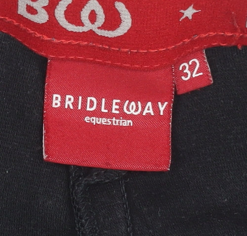 Bridleway Women's Black Equestrian Jodhpur Trousers Size 32 Stretch