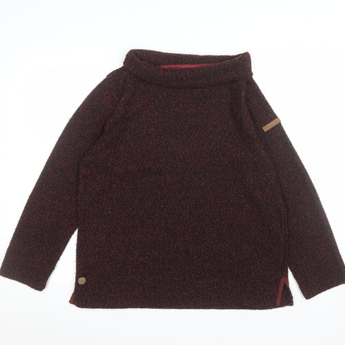 Regatta Women Burgundy Fleece Tunic Sweatshirt UK 12 Long Sleeve Roll Neck