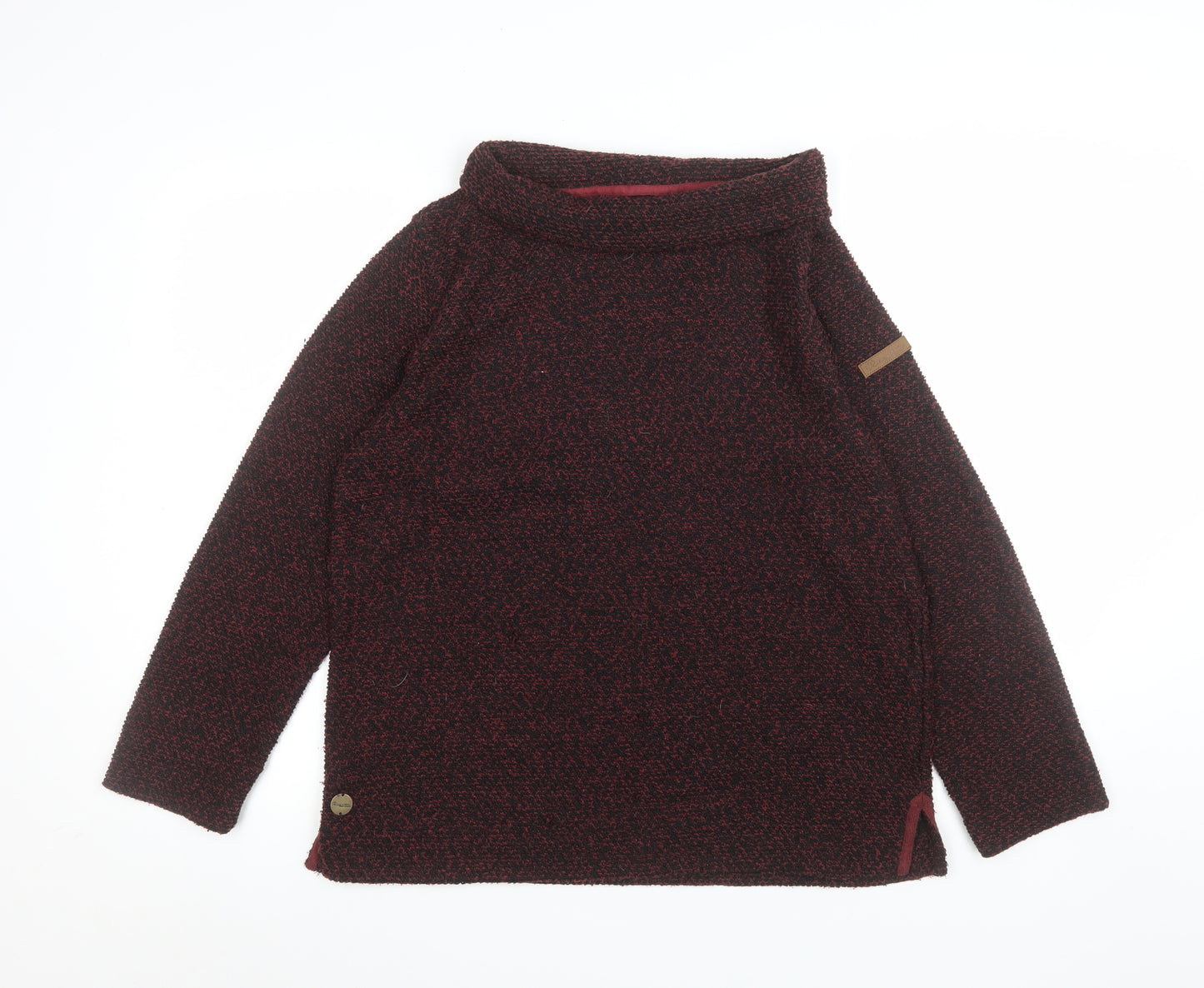 Regatta Women Burgundy Fleece Tunic Sweatshirt UK 12 Long Sleeve Roll Neck