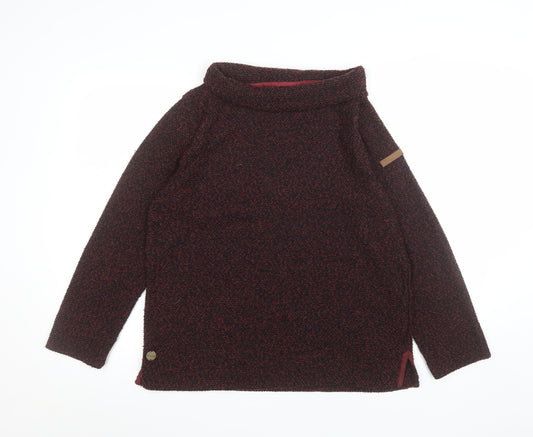 Regatta Women Burgundy Fleece Tunic Sweatshirt UK 12 Long Sleeve Roll Neck
