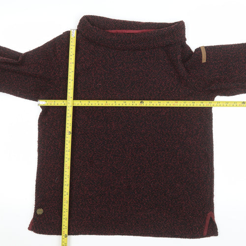 Regatta Women Burgundy Fleece Tunic Sweatshirt UK 12 Long Sleeve Roll Neck