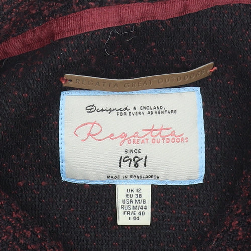 Regatta Women Burgundy Fleece Tunic Sweatshirt UK 12 Long Sleeve Roll Neck