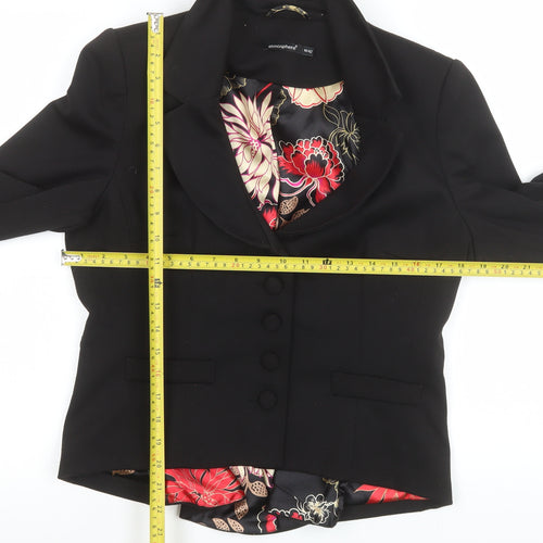 Atmosphere Women Black Size 14 Tailored Suit Jacket Blazer