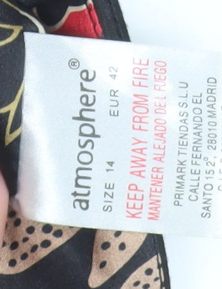 Atmosphere Women Black Size 14 Tailored Suit Jacket Blazer