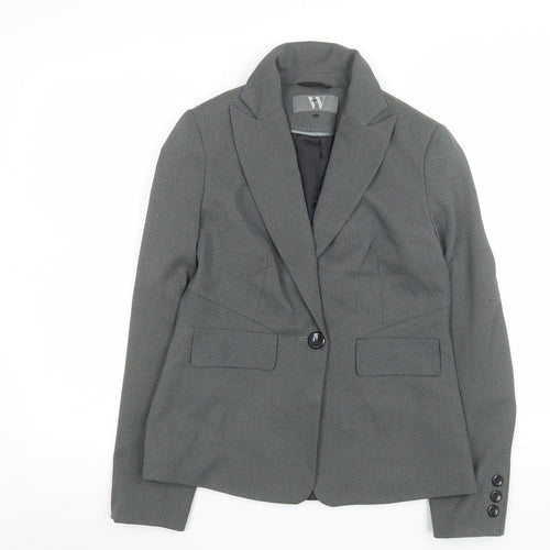 BHS Women Grey Size 10 Classic Single-Breasted Suit Jacket