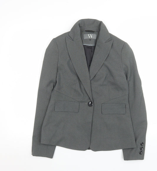 BHS Women Grey Size 10 Classic Single-Breasted Suit Jacket