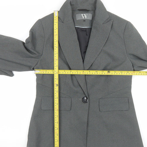 BHS Women Grey Size 10 Classic Single-Breasted Suit Jacket