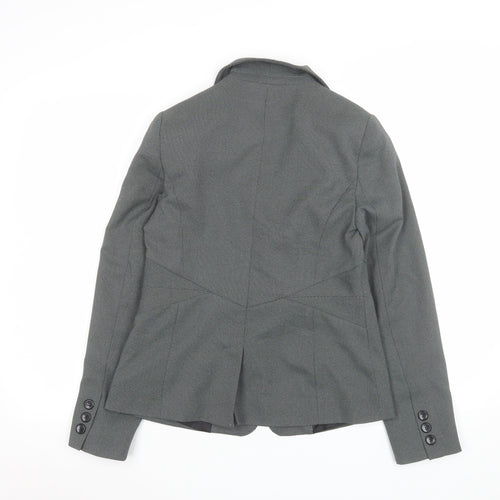BHS Women Grey Size 10 Classic Single-Breasted Suit Jacket