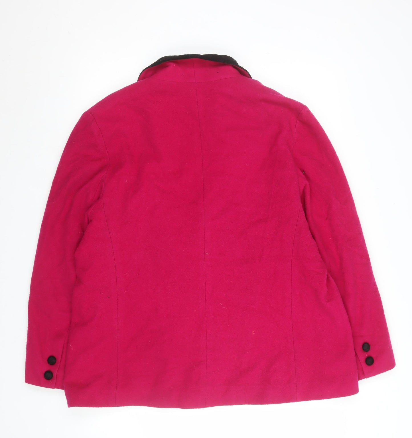 Essence Womens Pink Wool Blend Shawl Collar Blazer UK 22
