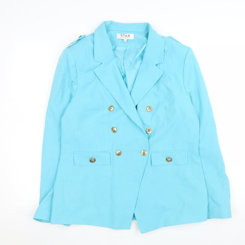 Star by Julien Macdonald Blue Double-Breasted Blazer Women UK 16