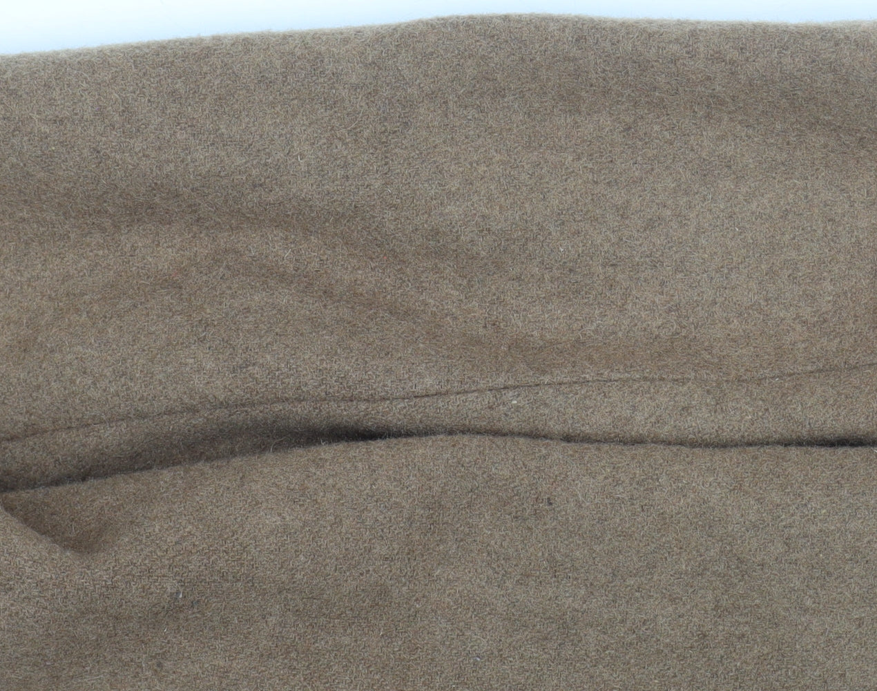 New Look Men Brown Wool Blend Mid-Length Overcoat M