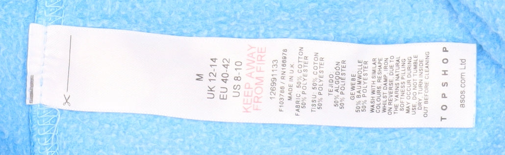 Topshop Women Blue Jogger Sweatpants M UK 12-14 Cotton Blend