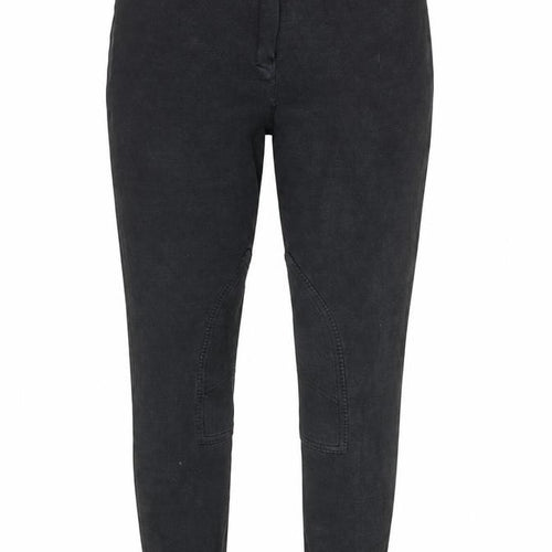 John Whitaker Women's Black Riding Jodhpurs UK 32L Cotton Stretch