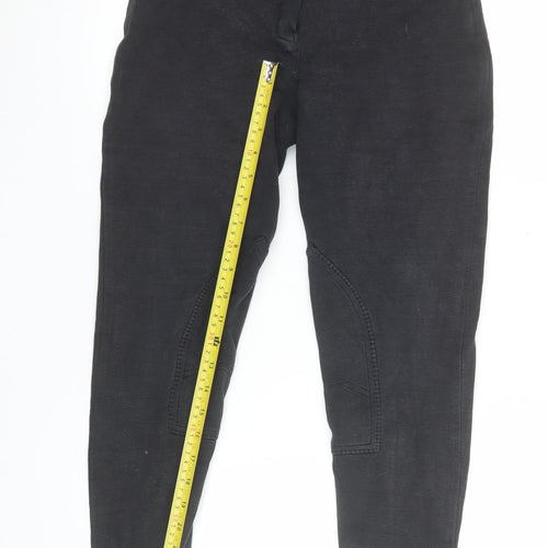 John Whitaker Women's Black Riding Jodhpurs UK 32L Cotton Stretch