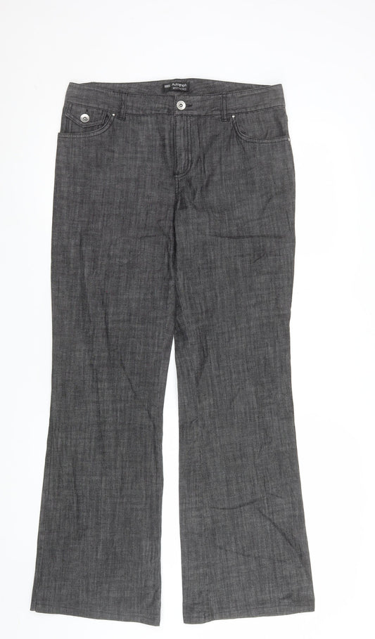 Marks and Spencer Women’s Grey Bootcut Jeans Size 12 Tall