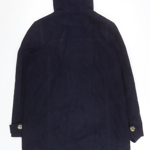 Boden Men's Blue Hooded Parka Coat L Cotton Twill Waterproof