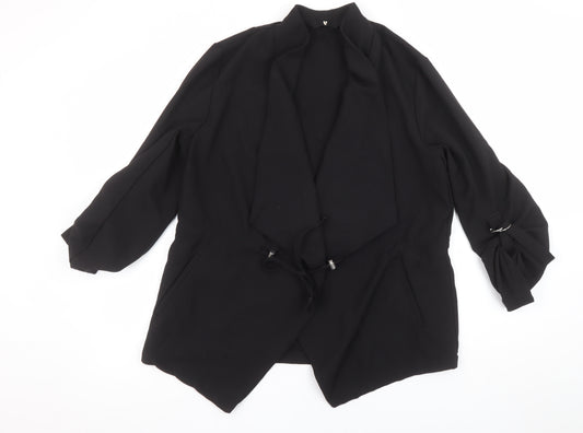 V by Very Women’s Black Regular Fit Shawl Collar Blazer Jacket Size 14