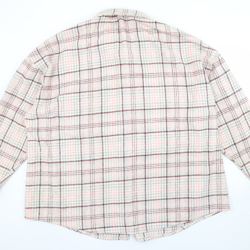 Heartbreak Womens Plus Size 22 Pink Check Flannel Shacket