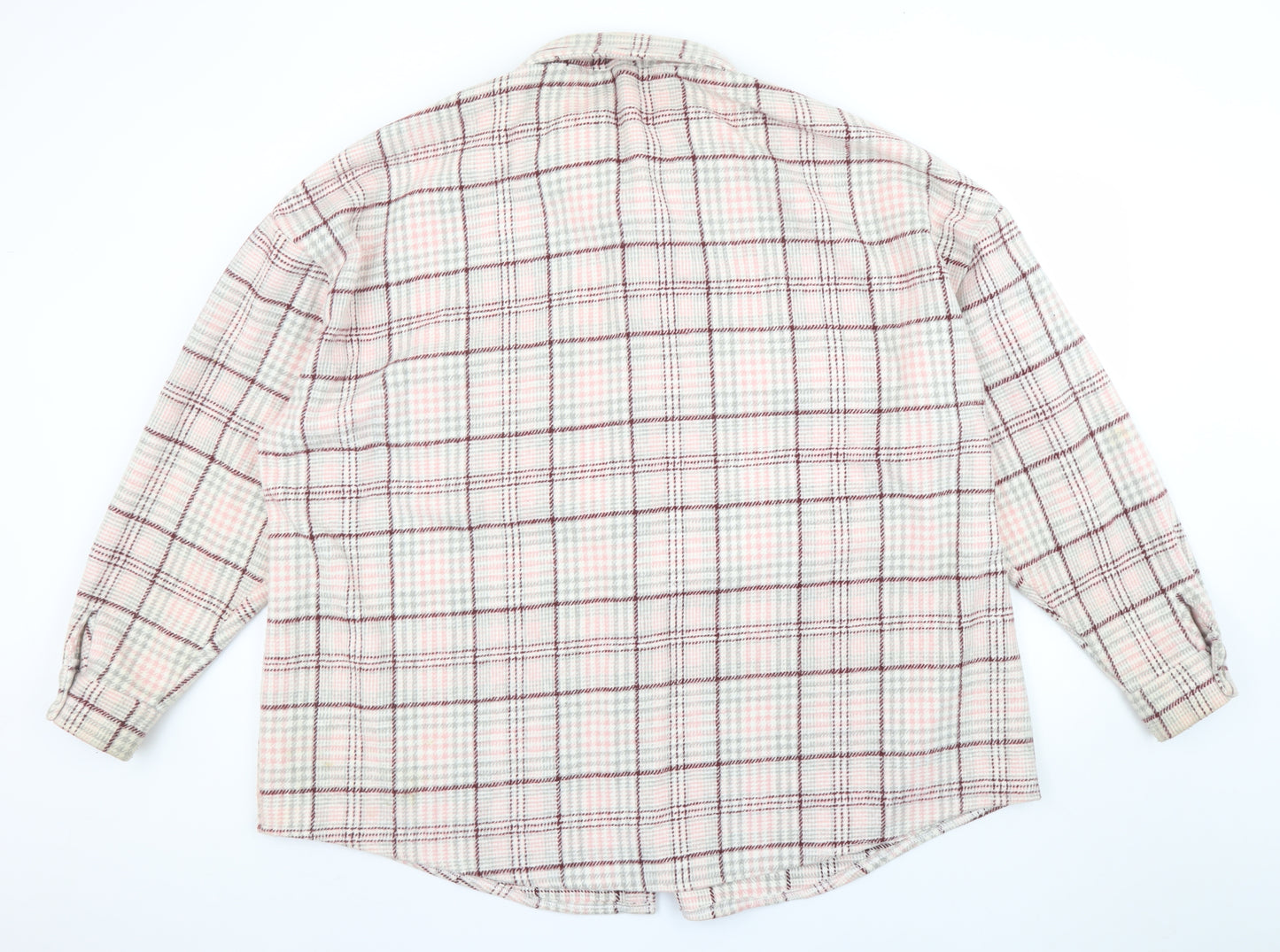 Heartbreak Womens Plus Size 22 Pink Check Flannel Shacket