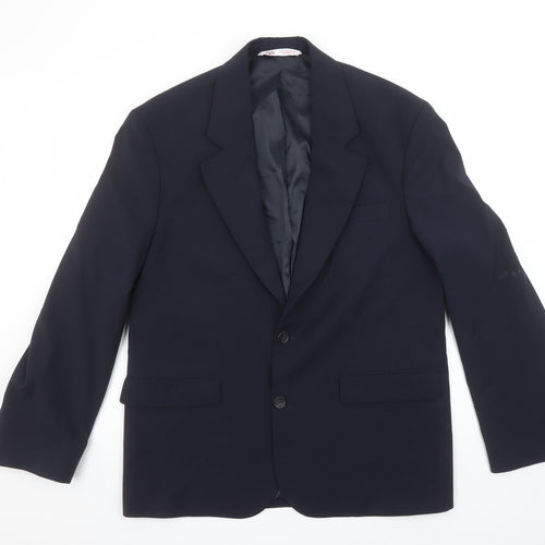 Zara Women Navy Blue Suit Jacket Size 20 Single-Breasted Blazer