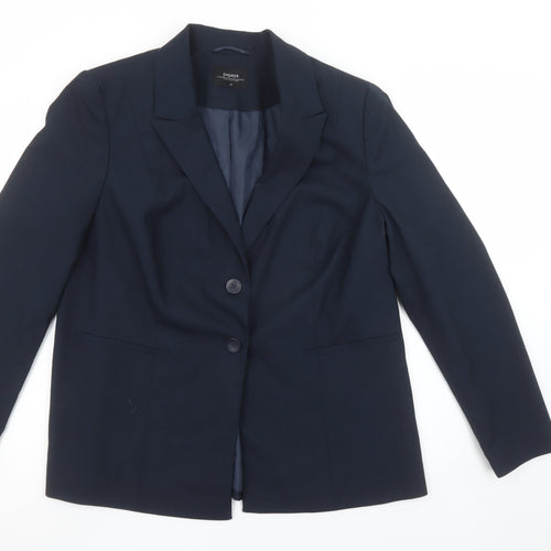 Papaya Women’s Blue Size 18 Tailored Two-Button Blazer Jacket