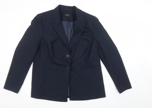 Papaya Women’s Blue Size 18 Tailored Two-Button Blazer Jacket
