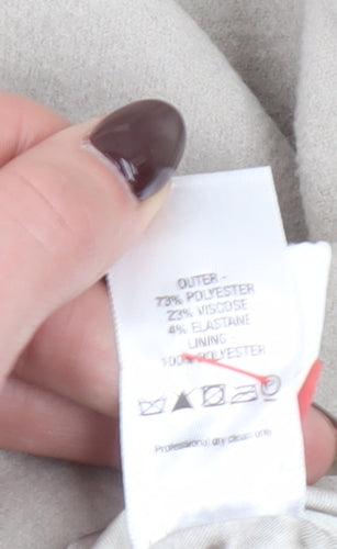 Wallis Women's Beige Pea Coat Size 12 Double Breasted Jacket