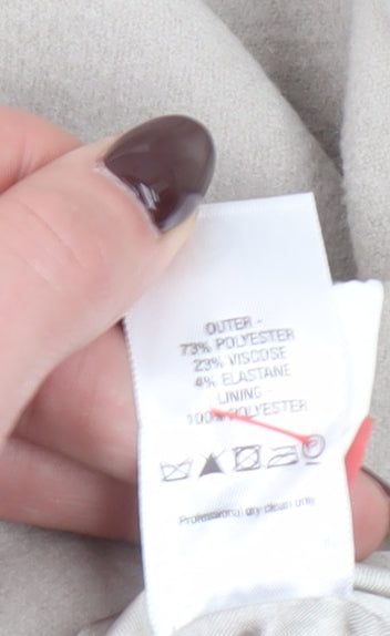 Wallis Women's Beige Pea Coat Size 12 Double Breasted Jacket