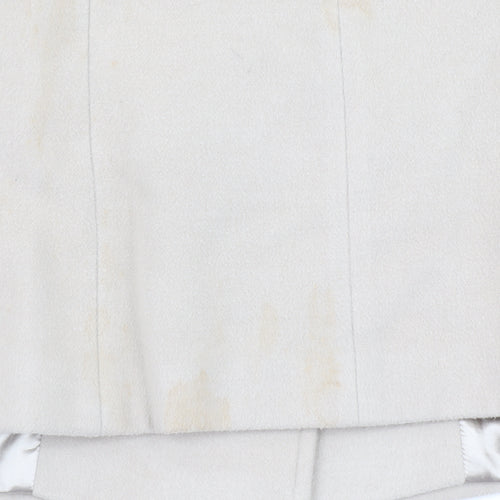 Wallis Women's Beige Pea Coat Size 12 Double Breasted Jacket