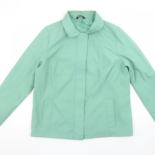 Bm Women's Green Polyester Short Jacket Size M