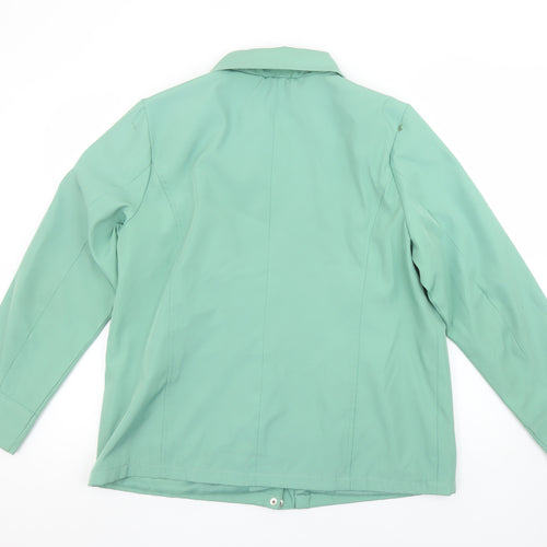 Bm Women's Green Polyester Short Jacket Size M