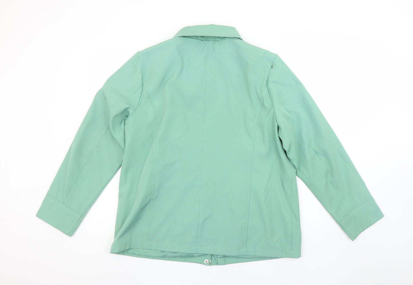 Bm Women's Green Polyester Short Jacket Size M
