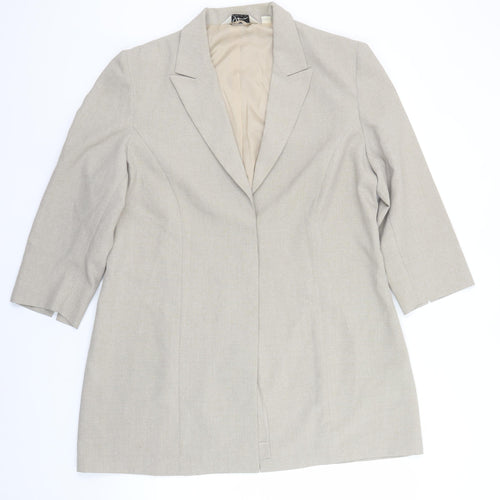 YTM Collection Women's Beige Blazer Jacket UK 16 Classic Lined Polyester