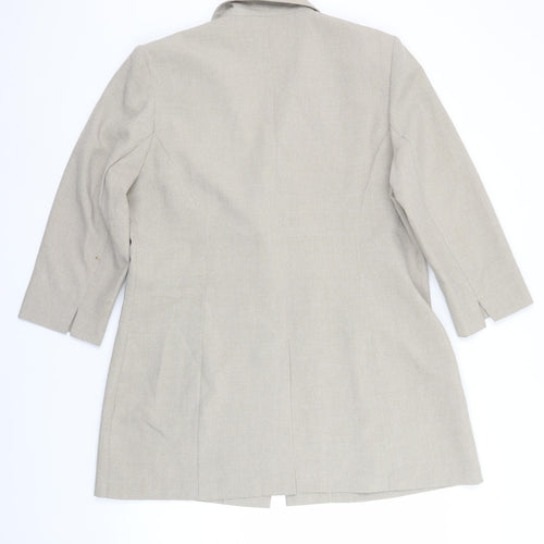 YTM Collection Women's Beige Blazer Jacket UK 16 Classic Lined Polyester