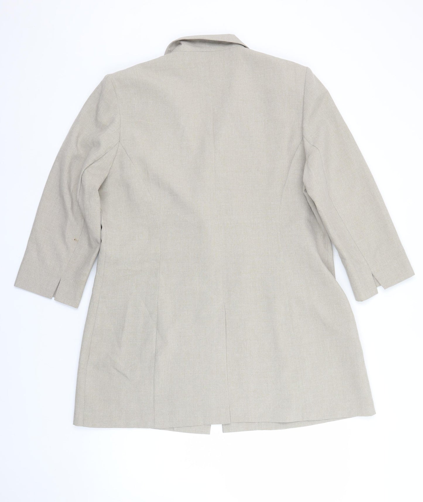 YTM Collection Women's Beige Blazer Jacket UK 16 Classic Lined Polyester