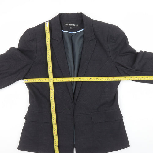 Warehouse Women Black Size 12 Tailored Blazer Jacket
