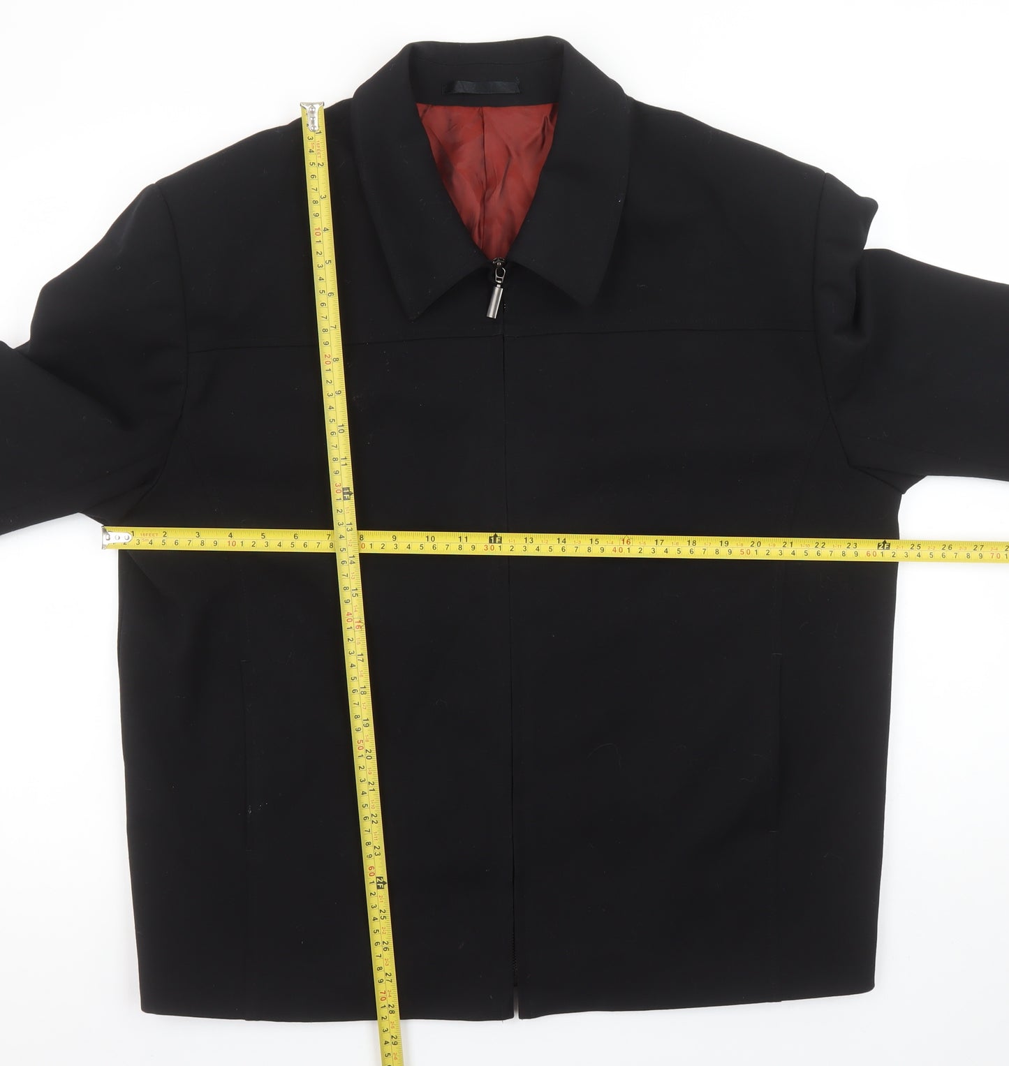 Giopelle Women's Black XL Full Zip Short Twill Jacket