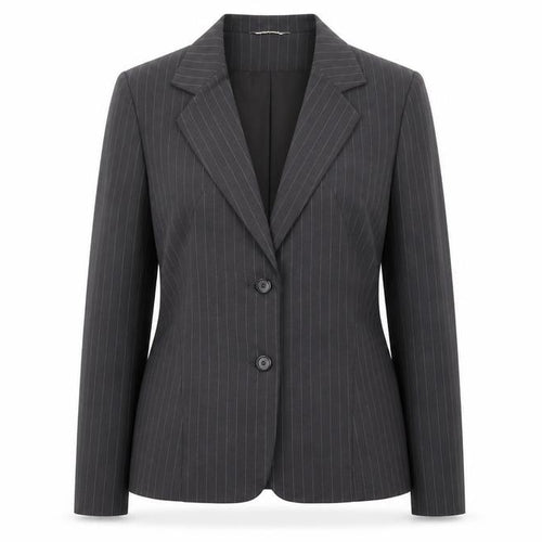 George Women Grey Pinstripe Suit Jacket UK 14 Classic Fit
