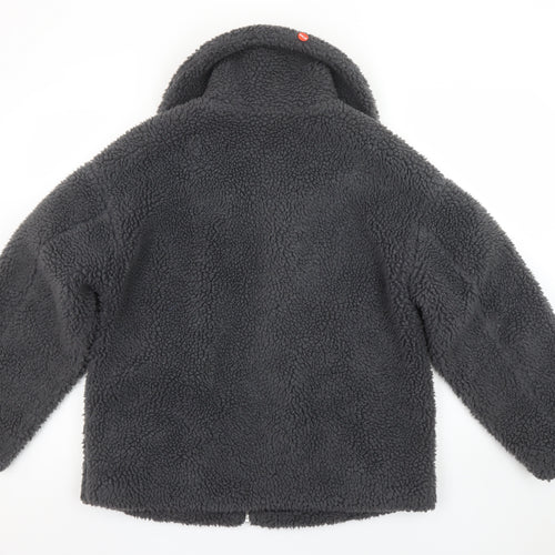 Primark Women’s Grey Fleece Bomber Jacket XS Casual Winter Coat